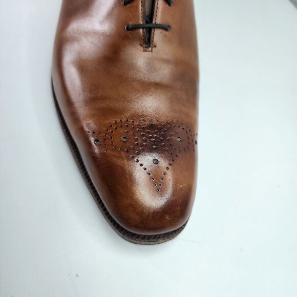 Rare Ralph Lauren Purple Label Wholecut Oxford Shoes 9.5 Brown Made in England - Picture 14 of 16